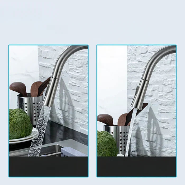 Matte Black Sensor Pull-Down Kitchen Faucet