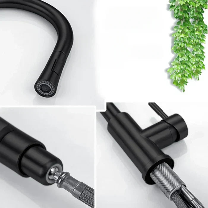 Matte Black Sensor Pull-Down Kitchen Faucet
