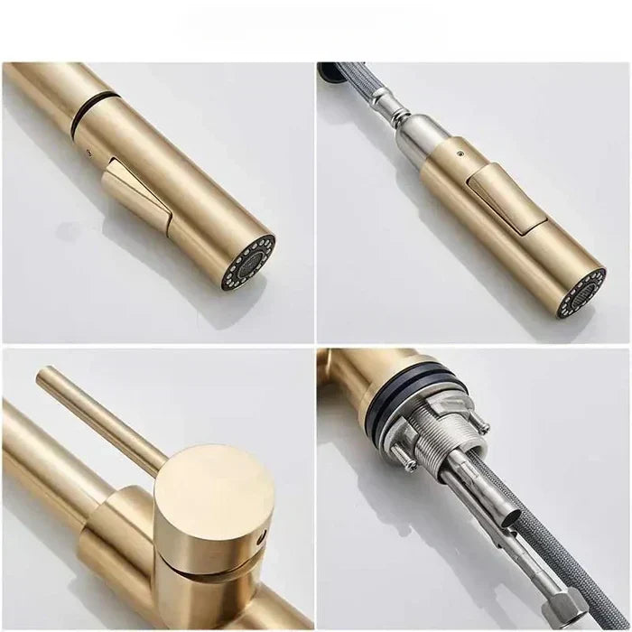 High Arc Chrome Kitchen Faucet with Pull-Down Spray