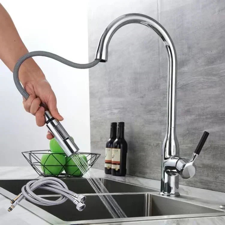 Kitchen faucet with a clean and contemporary design