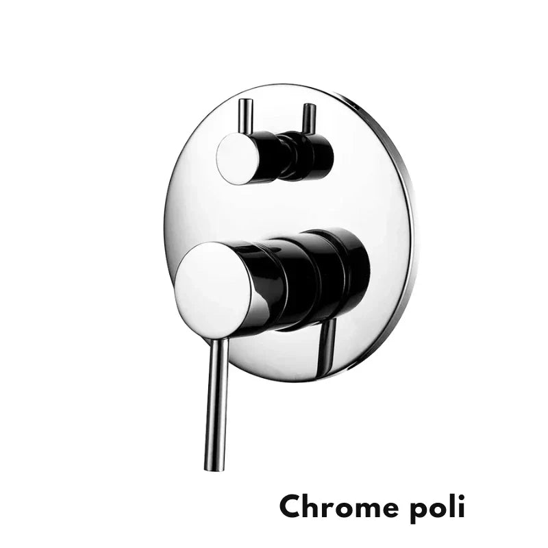 Polished chrome mixer tap, luminous reflection, sleek design