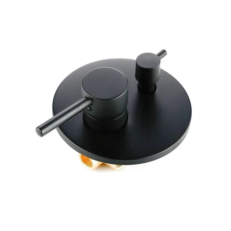 Modern Matte Black Concealed Shower Mixer