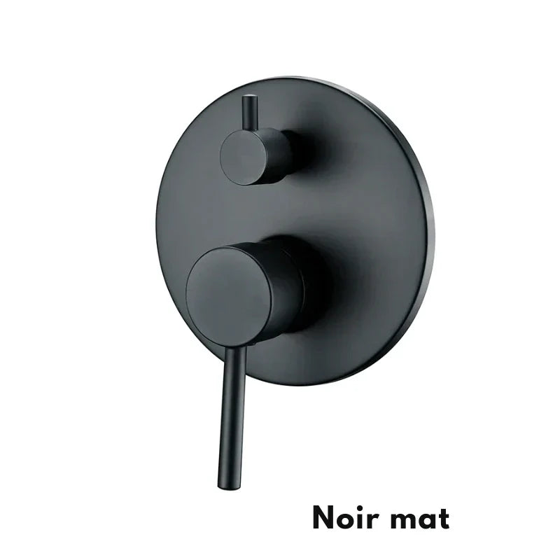 Modern Matte Black Concealed Shower Mixer