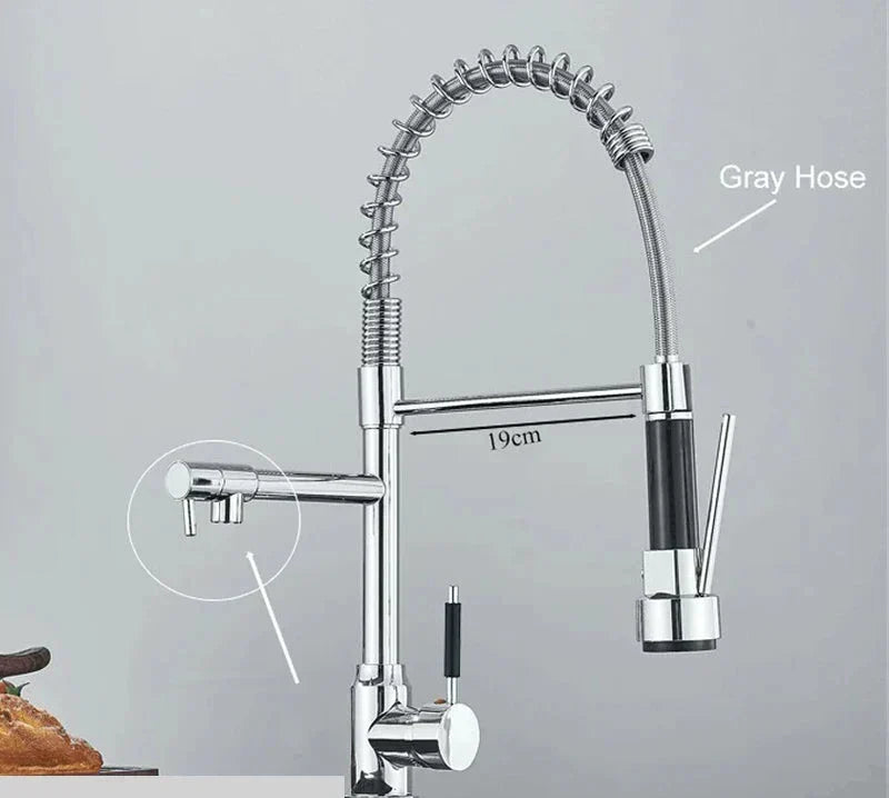 Close-up of the single lever of the modern tap