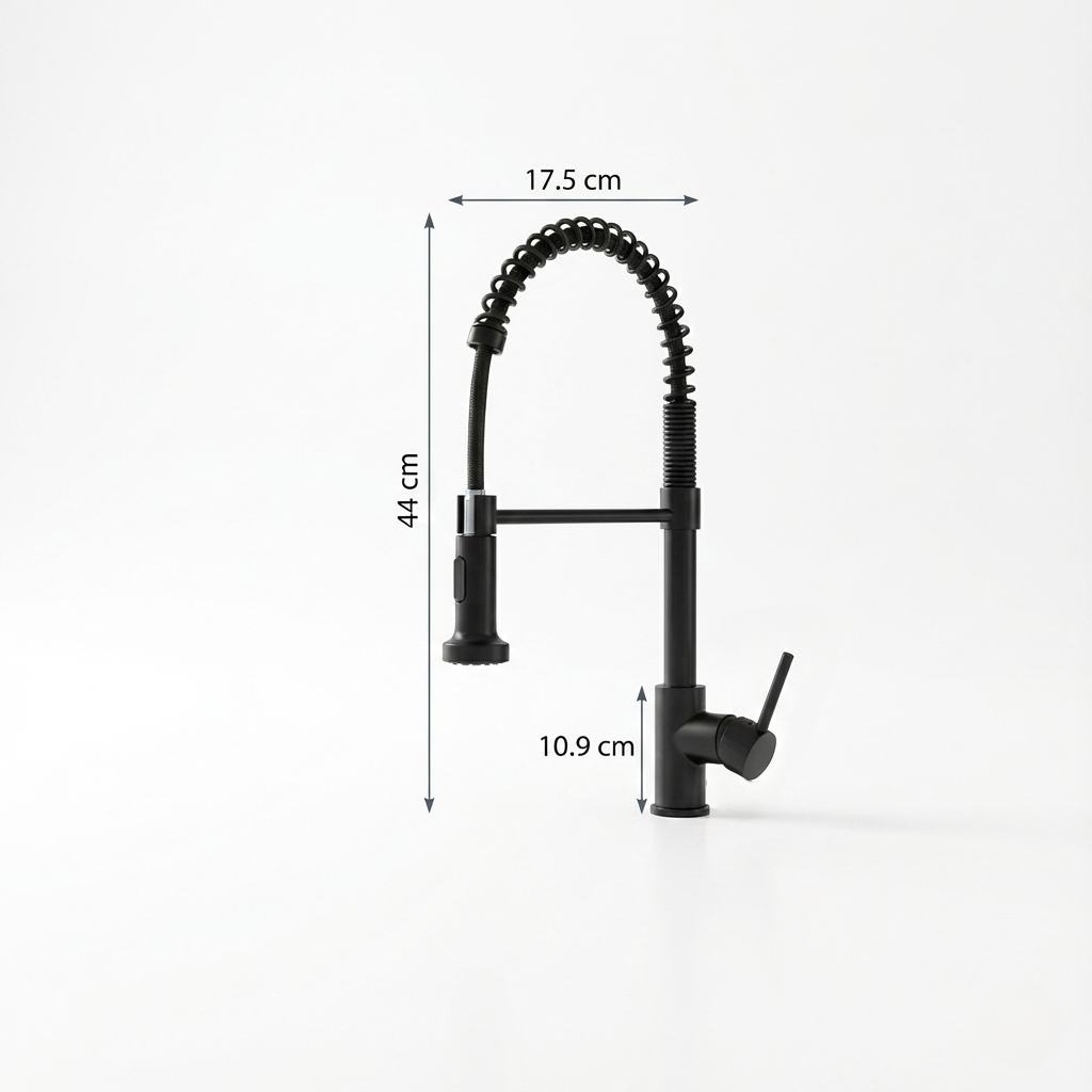 Brushed Nickel Coil Spring Pull-Down Kitchen Faucet