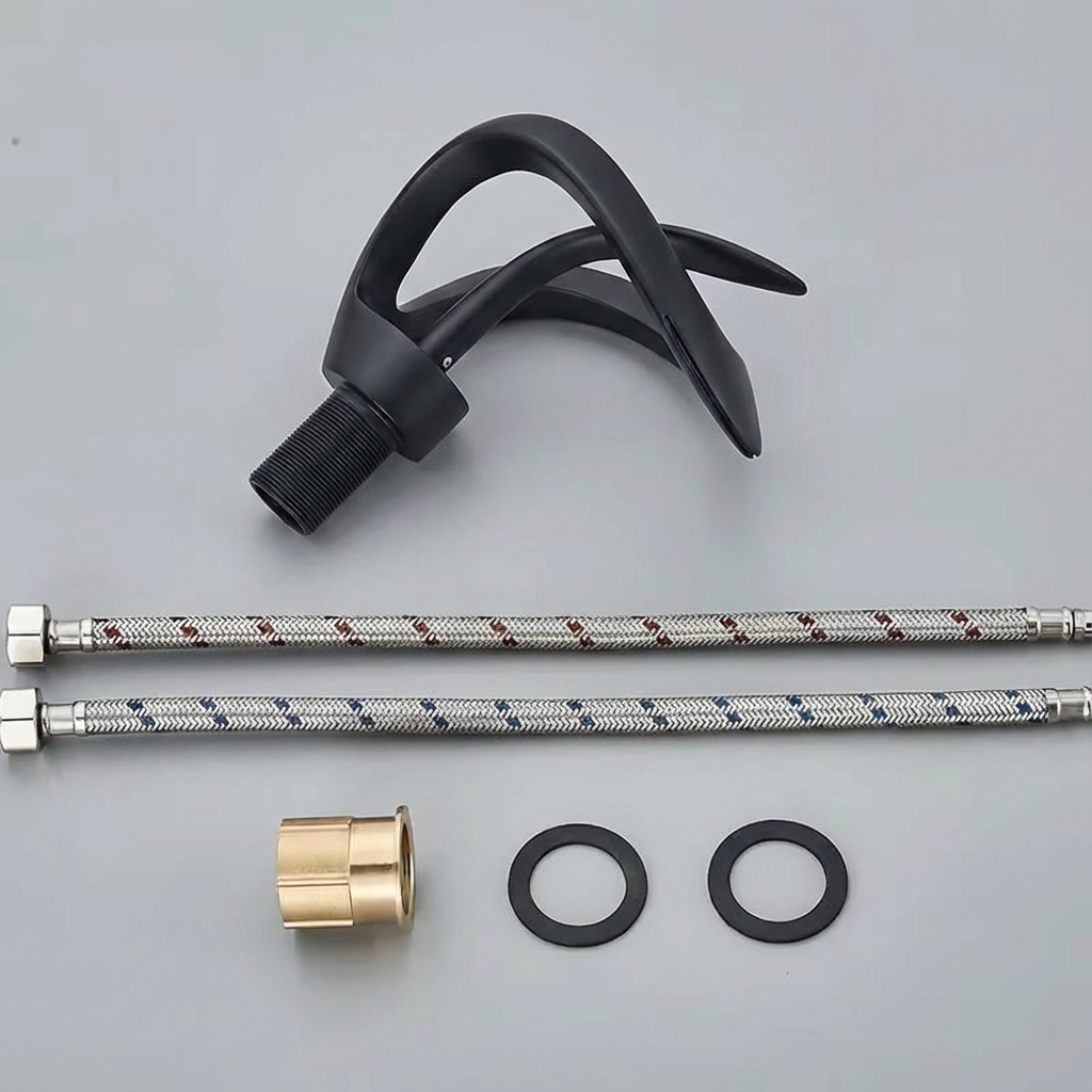 Matte Black Sculptural LED Desk Lamp