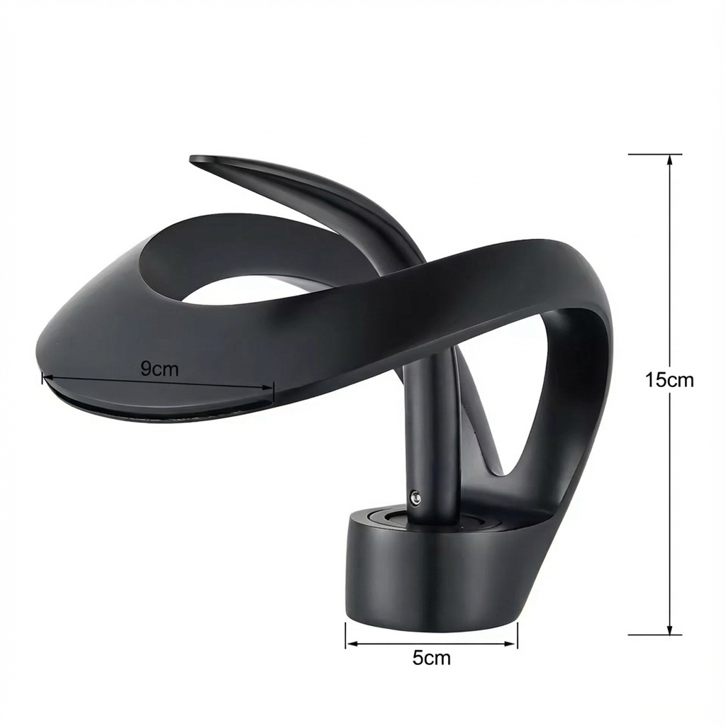Matte Black Sculptural LED Desk Lamp