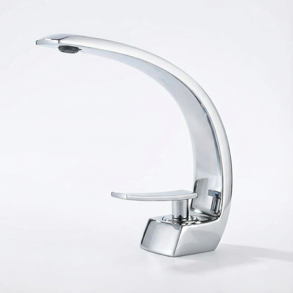 Tap with hot and cold water mixing system
