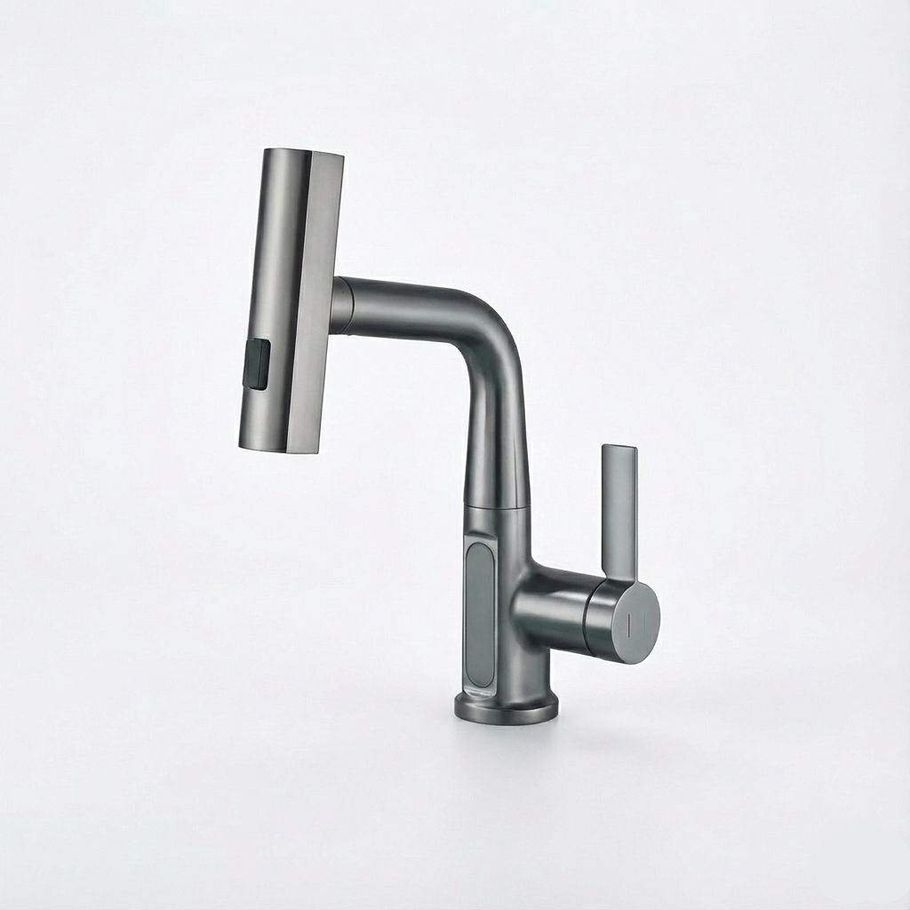 Tap with 15.3 cm clearance for easy handling