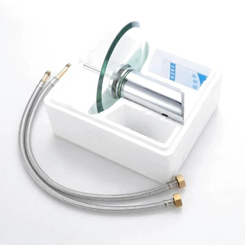 Modern Chrome Waterfall Disc Spout Faucet