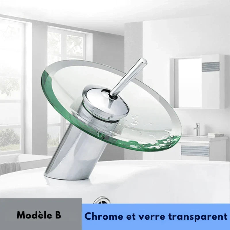 Modern Chrome Waterfall Disc Spout Faucet
