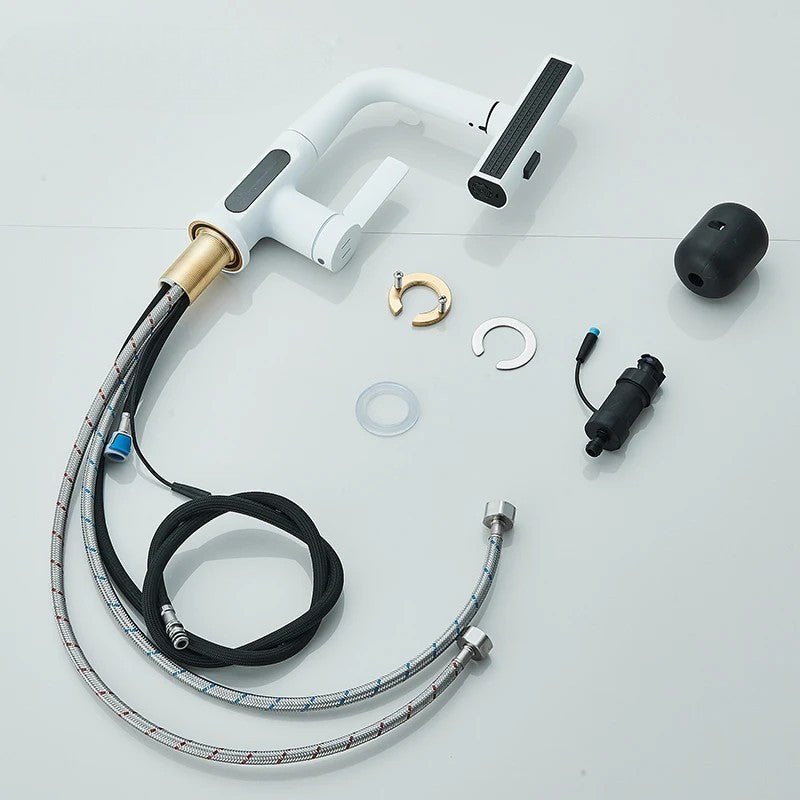 Modern Gunmetal Kitchen Faucet with Digital Temp