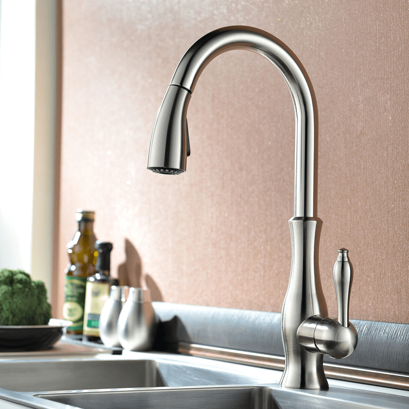 Easy installation of the single-hole tap with included flexible hoses