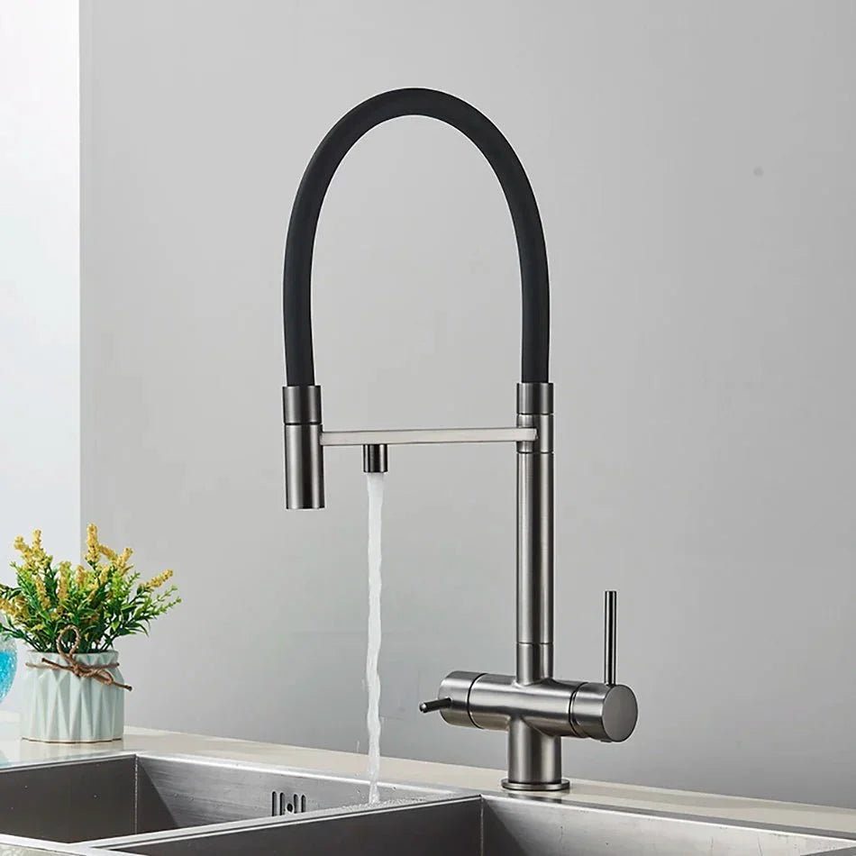 Detail of the matte black finish on the tap body