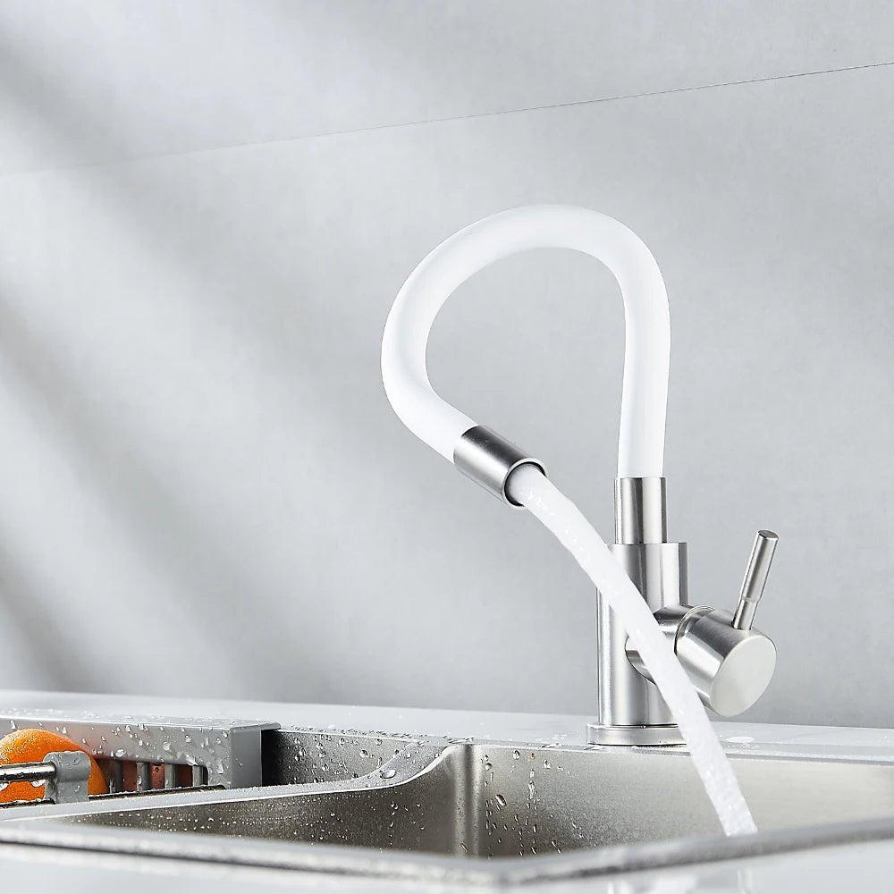 Single-hole tap installation with modern design