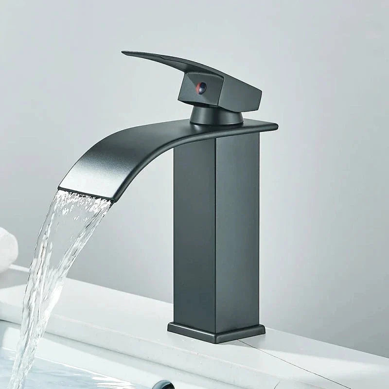 Matte black faucet with a timeless and understated design