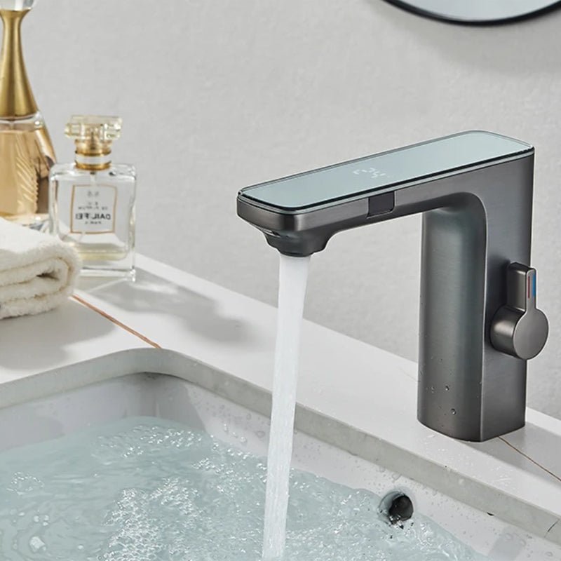 Smart Sensor Faucet with Digital Temp & Hand Dryer