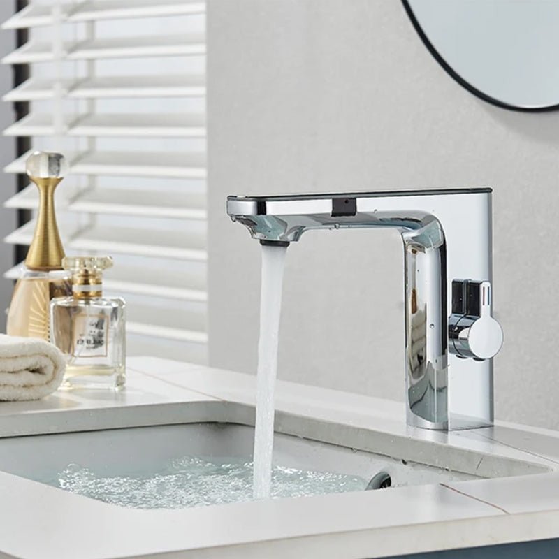 Smart Sensor Faucet with Digital Temp & Hand Dryer