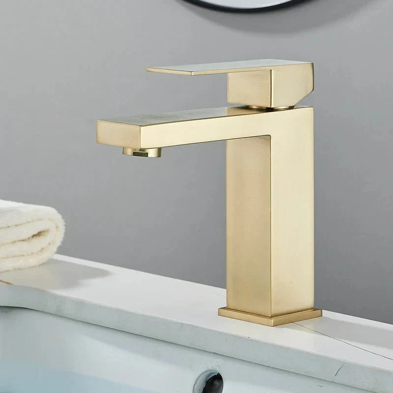 Modern tap with ceramic cartridge, side view