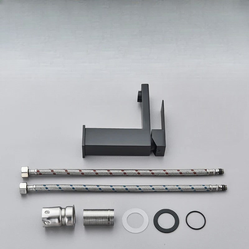 Modern Matte Black Tall Vessel Sink Faucet