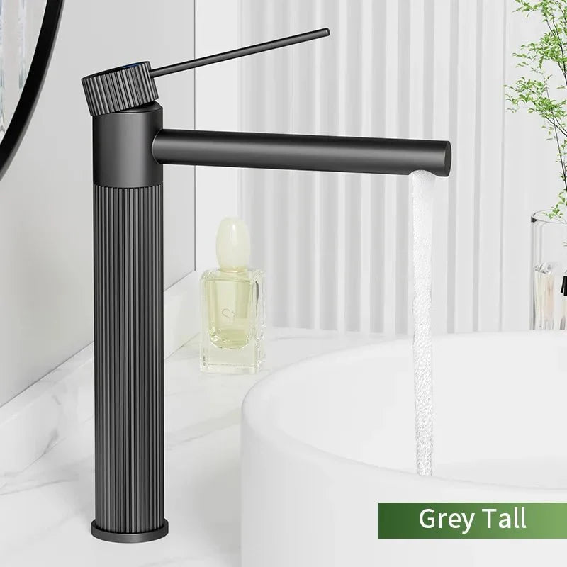 Bathroom faucet with ceramic cartridge