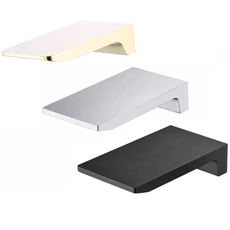 Minimalist Black Wall-Mounted Waterfall Faucet