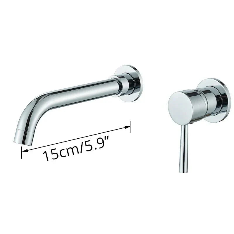 Wall-mounted basin tap, smooth and quiet flow