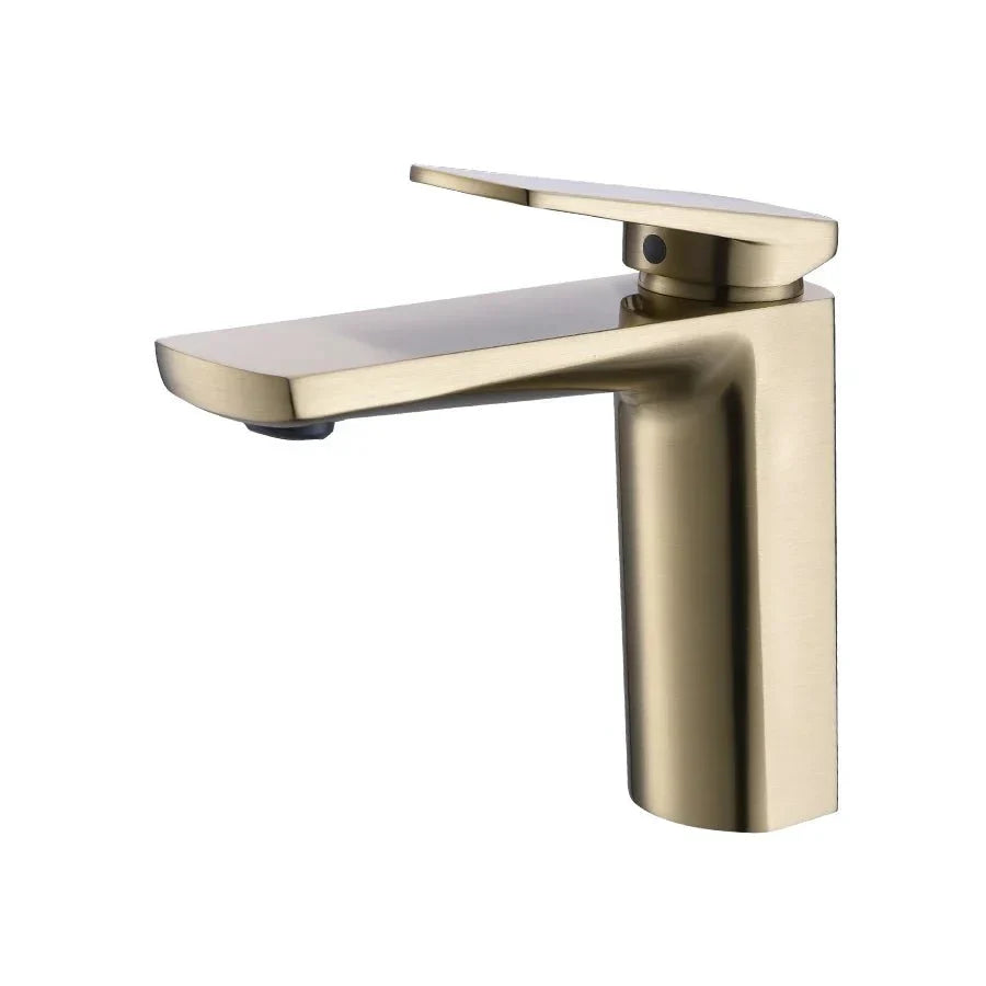 Bathroom faucet with contemporary square design