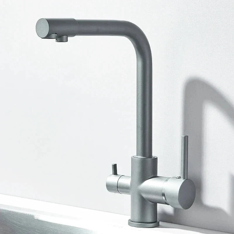 Gunmetal grey faucet, perfect for an industrial style kitchen