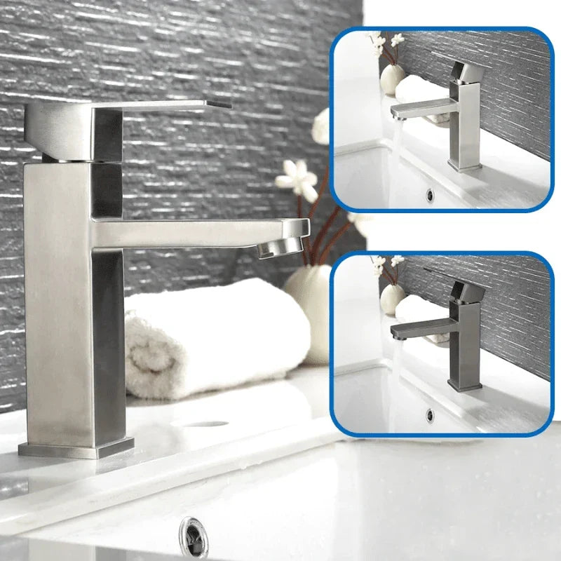 Modern Brushed Nickel Single-Lever Bathroom Faucet