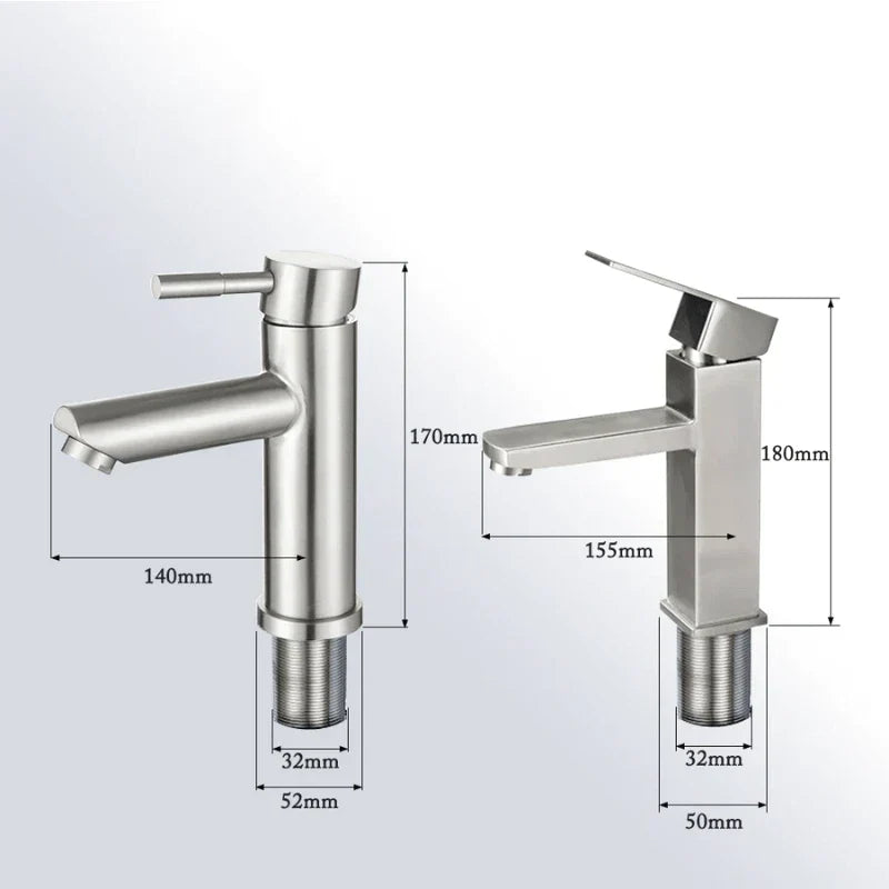 Modern Brushed Nickel Single-Lever Bathroom Faucet