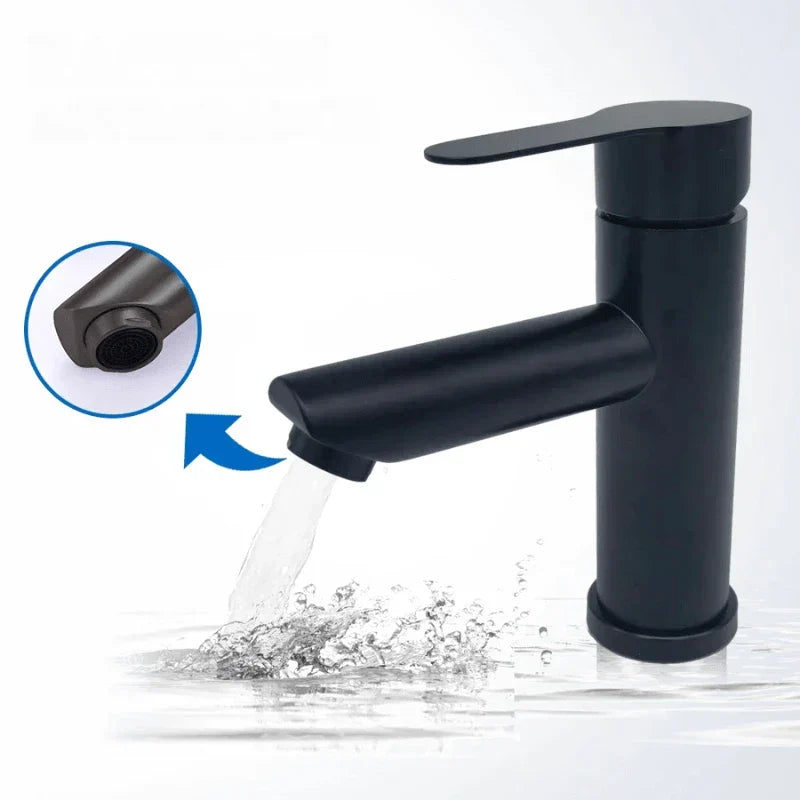 Modern Brushed Nickel Single-Lever Bathroom Faucet