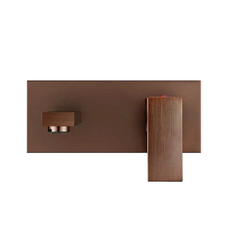Brushed brass tap with distinctive mahogany bronze tint