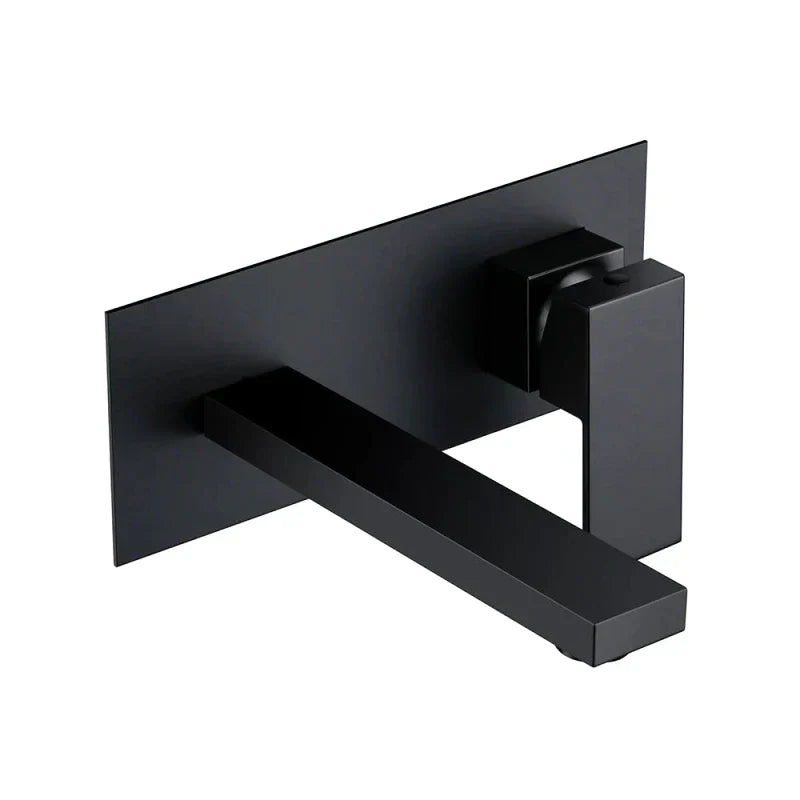 Brushed brass tap with elegant matte black finish