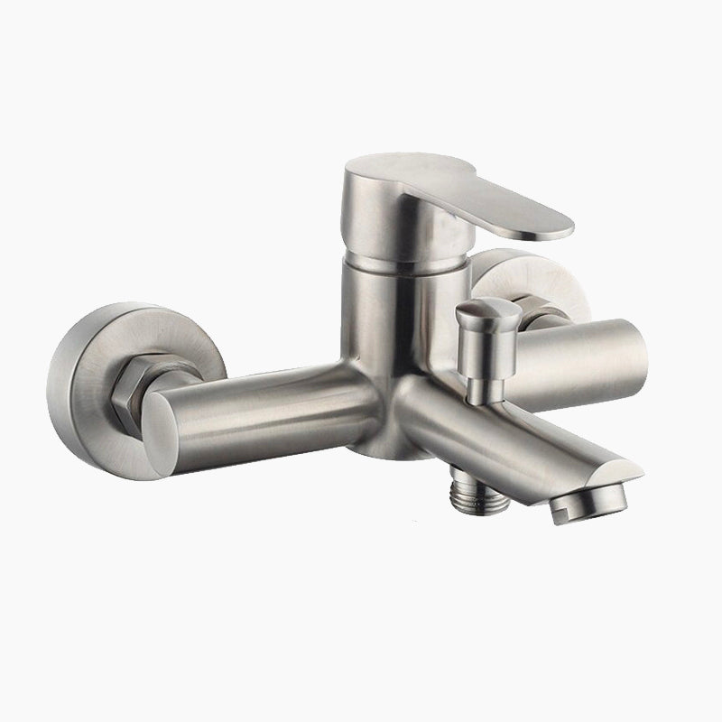 Brushed Stainless Steel Wall Mount Bath Shower Mixer