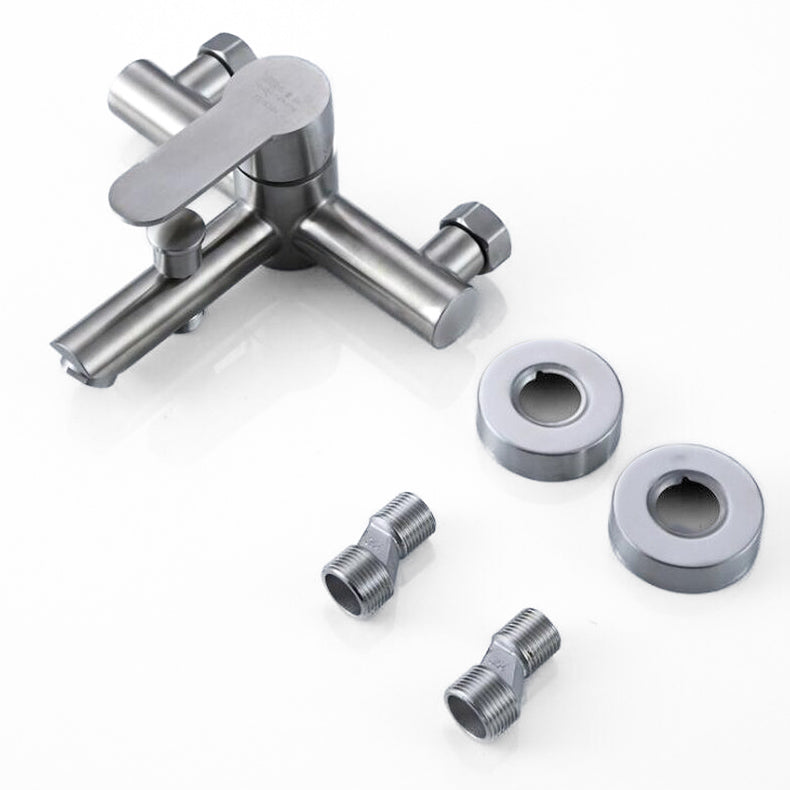 Brushed Stainless Steel Wall Mount Bath Shower Mixer