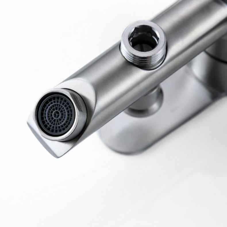 Brushed Stainless Steel Wall Mount Bath Shower Mixer
