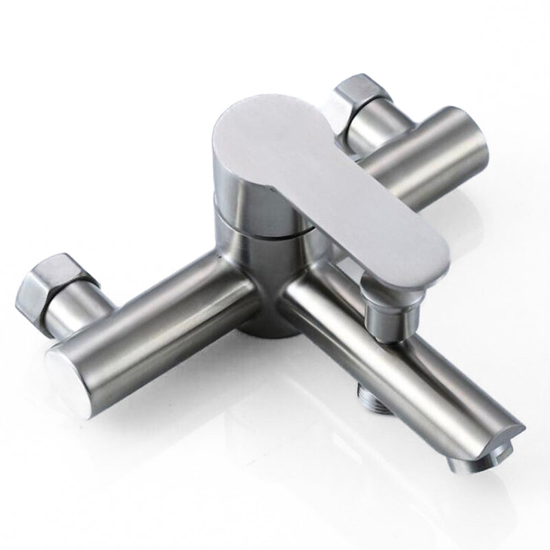 Brushed Stainless Steel Wall Mount Bath Shower Mixer