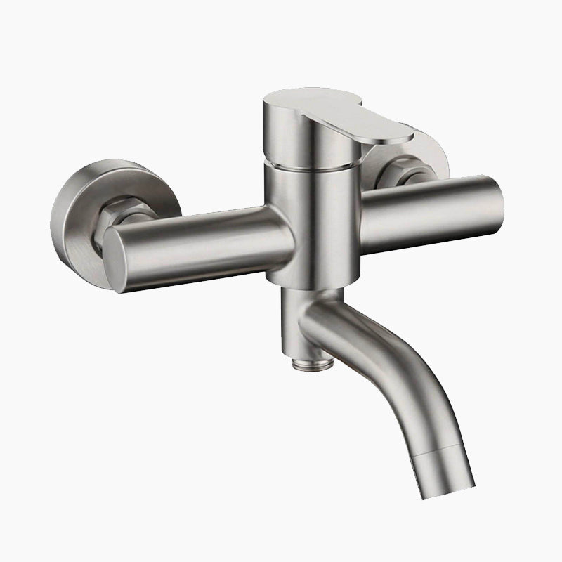Brushed Nickel Wall Mount Single Lever Faucet