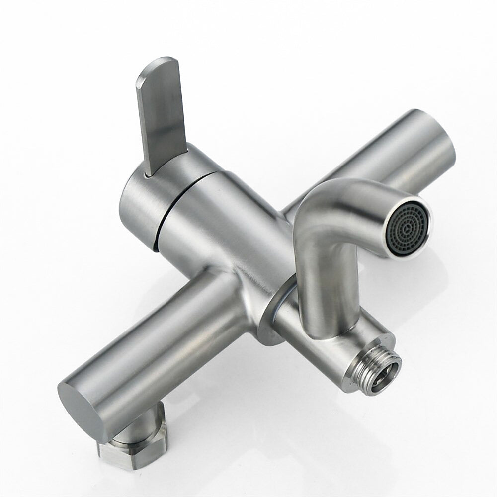 Brushed Nickel Wall Mount Single Lever Faucet