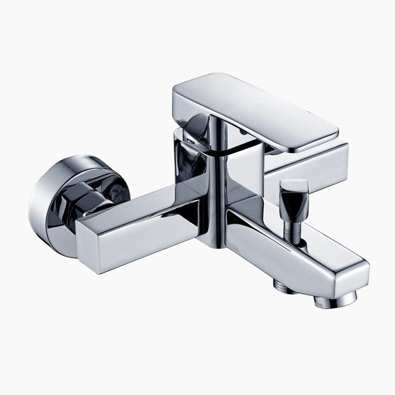 Modern Chrome Bathtub Mixer Faucet with Diverter
