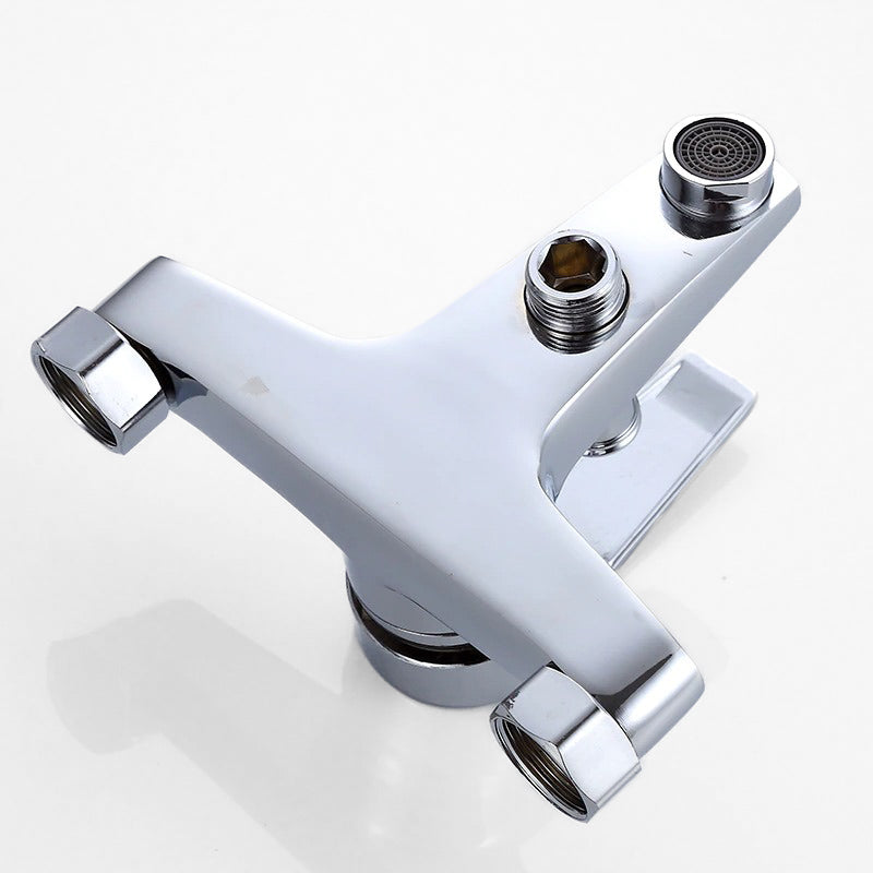 Wall-Mounted Single Lever Chrome Bath Mixer Tap