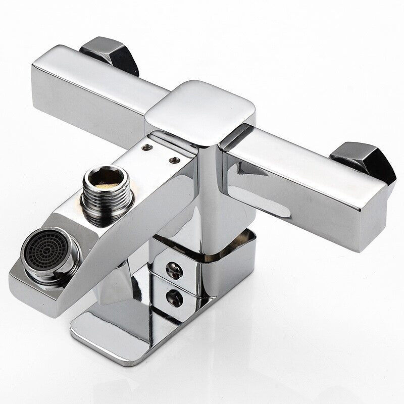Modern Chrome Bathtub Mixer Faucet with Diverter