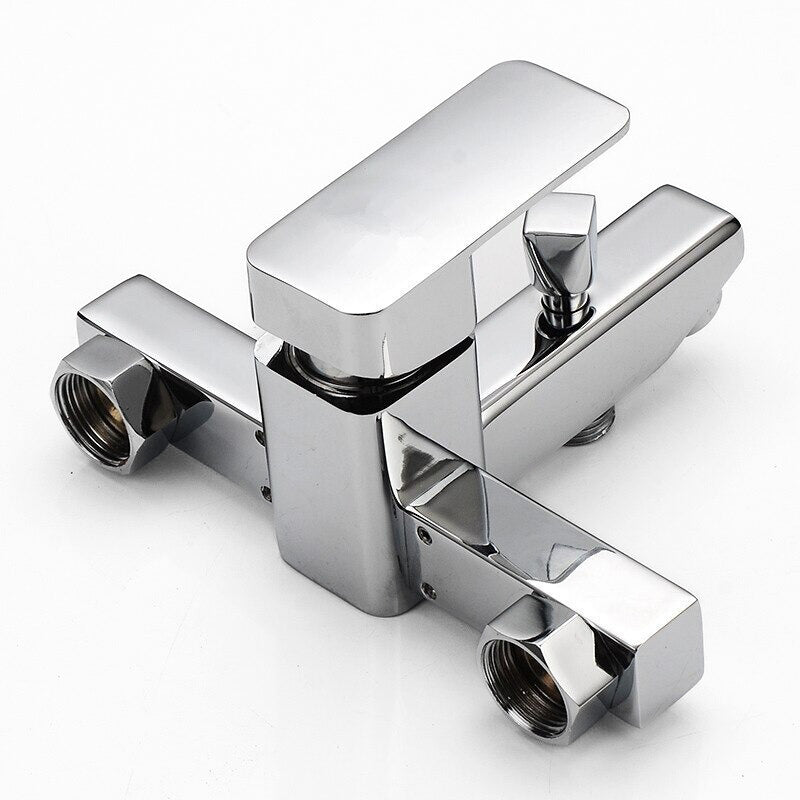 Modern Chrome Bathtub Mixer Faucet with Diverter