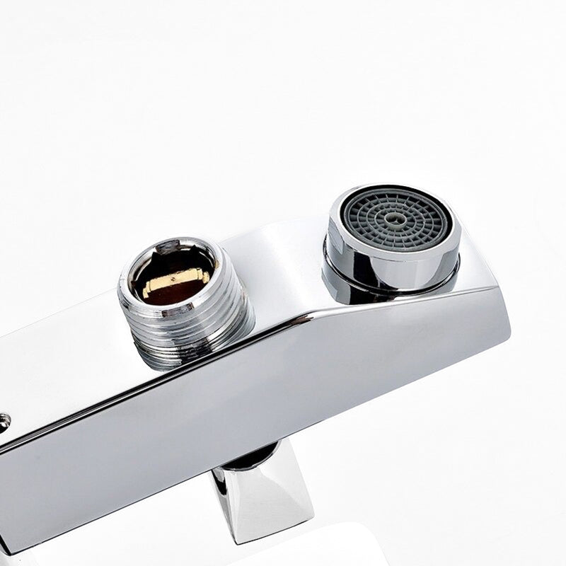 Modern Chrome Bathtub Mixer Faucet with Diverter