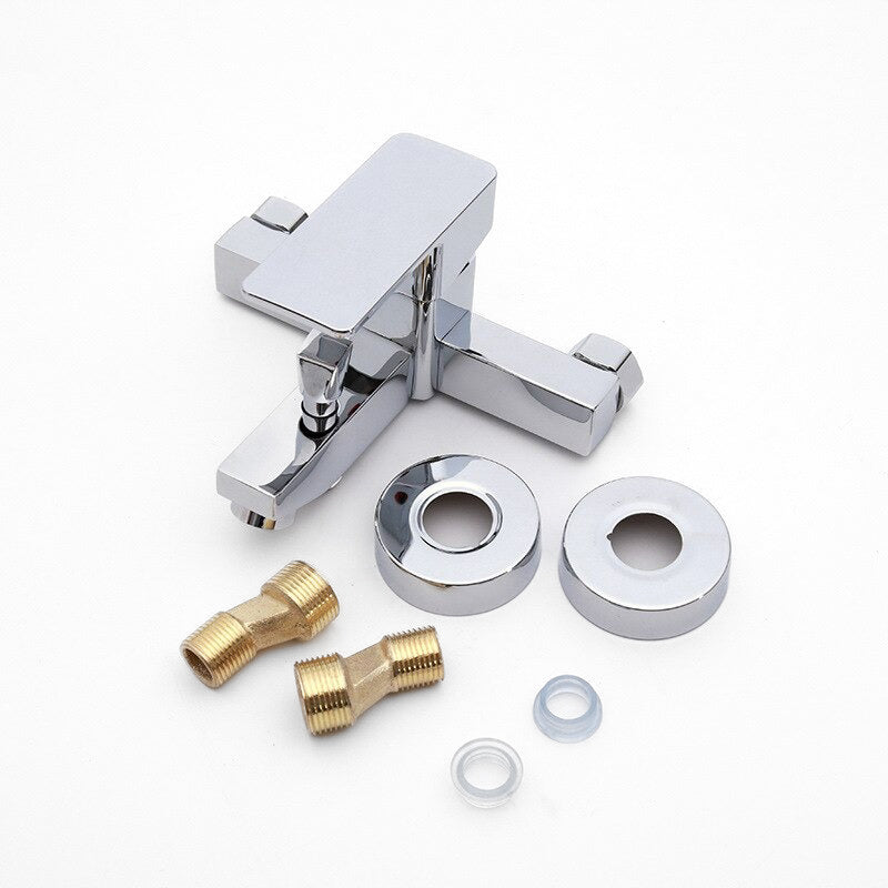 Modern Chrome Bathtub Mixer Faucet with Diverter