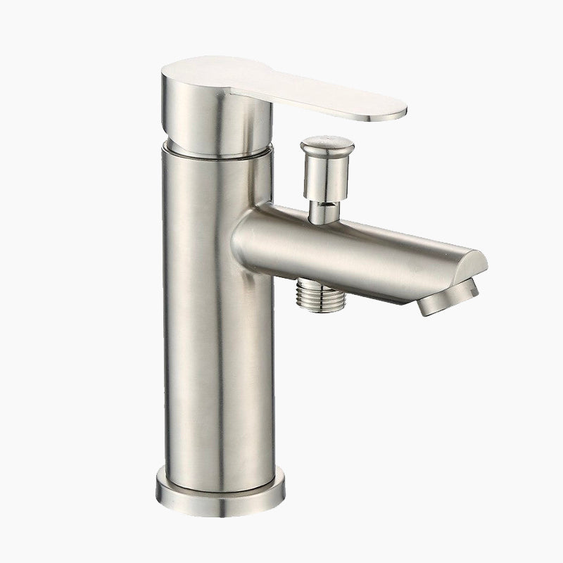 Modern Brushed Nickel Single Handle Basin Faucet