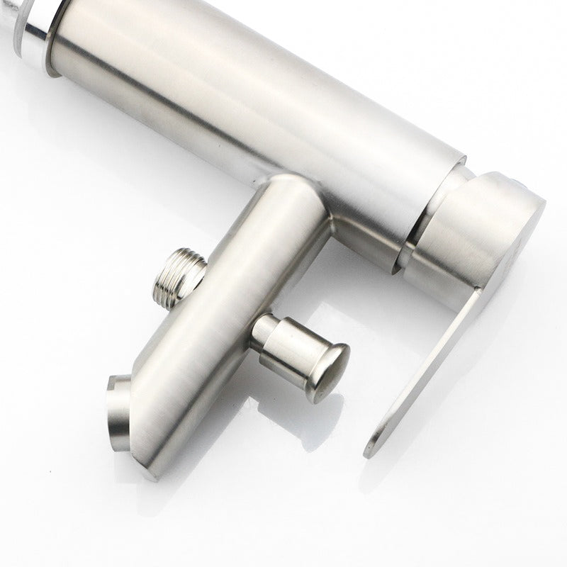 Modern Brushed Nickel Single Handle Basin Faucet