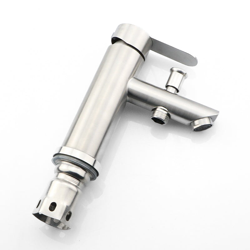 Modern Brushed Nickel Single Handle Basin Faucet
