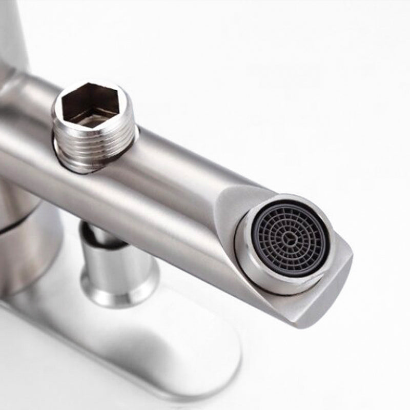 Modern Brushed Nickel Single Handle Basin Faucet